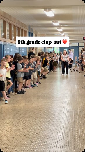 One of the best traditions ever. 8th grade clap out. 🖤💛 | Blessed Sacrament School