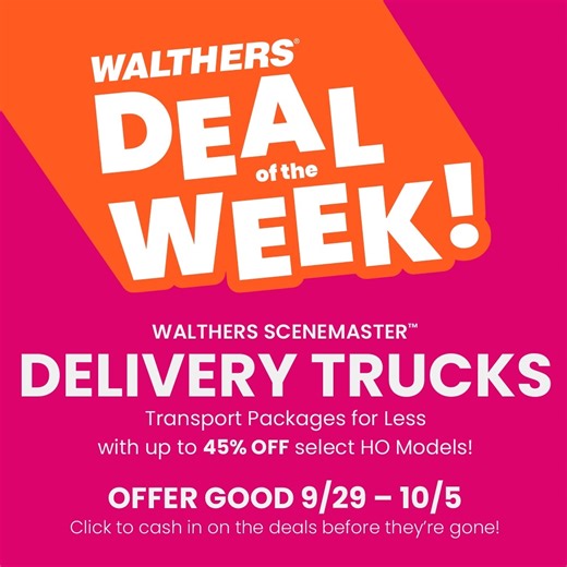 🚨 Deal of the Week: Save up to 45% on select SceneMaster HO Scale Delivery Trucks at www.walthers.com/deal-of-the-week #waltherstrains #modeltrains #modelrailroad #Dealoftheweek | Walthers Trains www.walthers.com