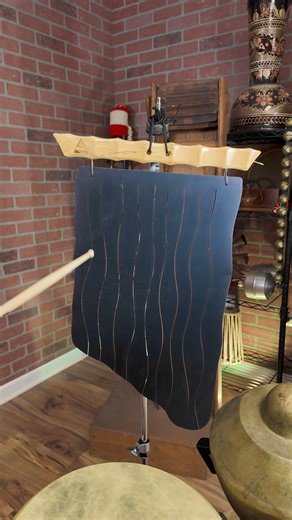 8.3K views · 54 reactions | Gong? Thunder Sheet? What would you call this unique instrument? #gong #thundersheet #thunder #effect #soundhealing #soundeffects #soundeffect #vibration #soundtherapy #unique #instrument #uniqueinstrument #metallic #scrape #steveweiss #kinggong | Steve Weiss Music | Facebook