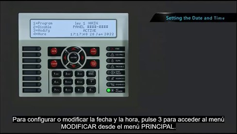 Configuracion fecha y hora FS2250/2050FS SIMPLEX