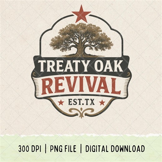 Treaty Oak Revival Western Graphic: Rodeo Country Design (digital Download PNG Files) - Etsy