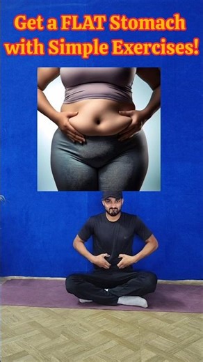 Get a FLAT Stomach with Simple Exercises!#exercise #challenge #bellyfat