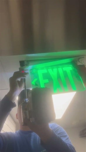 Exit sign light replaced and fully operational. ✔️ Safety and code compliance always come first.