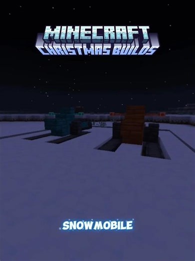 Minecraft Snowmobile ❄️ #shorts #minecraft #christmas
