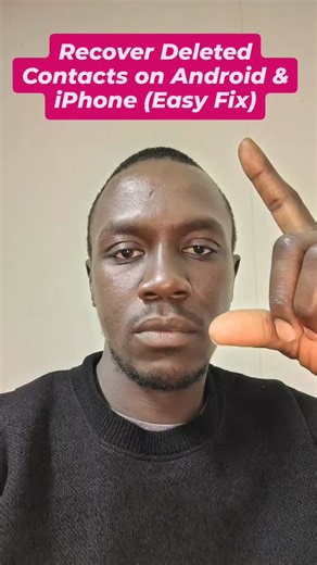 Benson Njonjo on Instagram: "How to Retrieve Your Lost Contacts in Seconds. #phonetips #tech #contacts #tips #tricks"