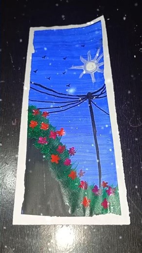 beautiful scenery with flowers painting tutorial for beginners😀 #paintingtutorial #arts#painting 🥰 ✨