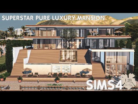 SUPERSTAR PURE LUXURY MANSION | Sims 4 CC Speed Build | DOWNLOAD LINK (TRAY+CC+CC LINKS)