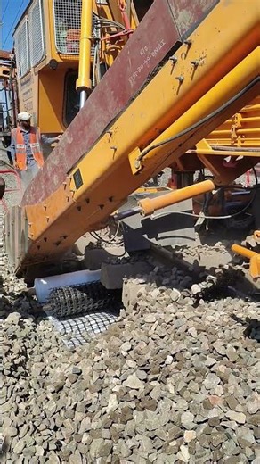 Ballast cleaning work by using BCM MACHINE #railway #railtrack #shorts #tranding #viral