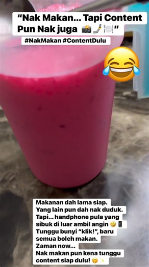 36 reactions · 53 comments | Zaman sekarang, makanan di meja sudah...