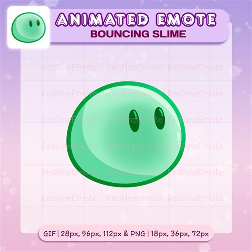 Animated Green Slime Emote, Bouncing Loop (GIF & PNG), Monster Twitch Emotes, Animated Discord Icon - Etsy