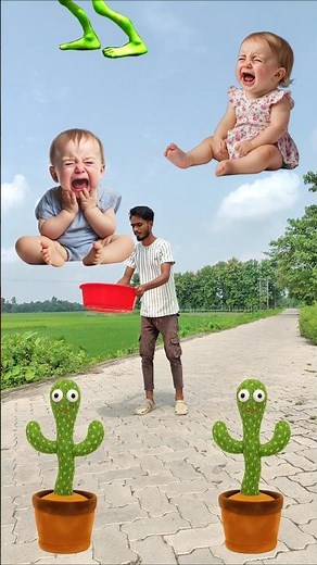 Flying crying babies Catching vs danching alien,, cute bhabhiji,, parrot,, good day funny video