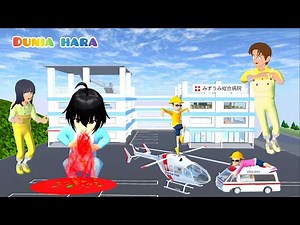 Giant Baby Celine Vomits Green Worms 😰 Yuta Panicks and Takes Her to the New Hospital | Sakura Sc...