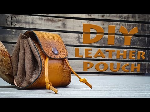 DIY Medieval Leather Pouch | Making a Drawstring Pouch | PDF pattern