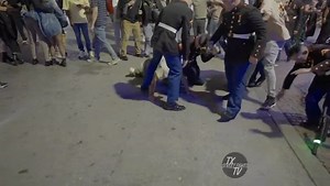 @rtpofwar on Instagram: "6th Street Austin Texas Fight Between Party Goers Vs US Marines"