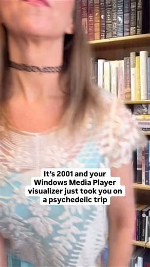 Who else would spend hours just staring at the Winamp or Windows Media Player visualizer? Really thought technology had peaked 😏😂 #millennials #genx #2000snostalgia #2000smusic | Becky Strasburger