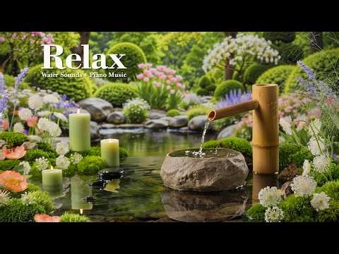 Bamboo Water Fountain & Healing Music 🌿 Insomnia Relief, Calm Anxiety & Depression, Deep Sleep M...