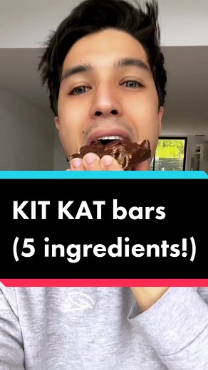 Homemade KIT KAT bars. Healthy, 5 ingredients, no baking! #veganrecipes #glutenfreerecipes #homemadefood #foodtok #tiktokfood #kitkat