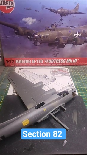 Airfix B-17G port wing assembly - precision required #modelbuilding #WWII #shorts