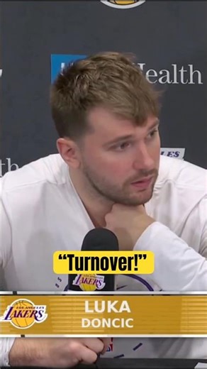 Reporter had jokes after Luka dropped his phone 😭