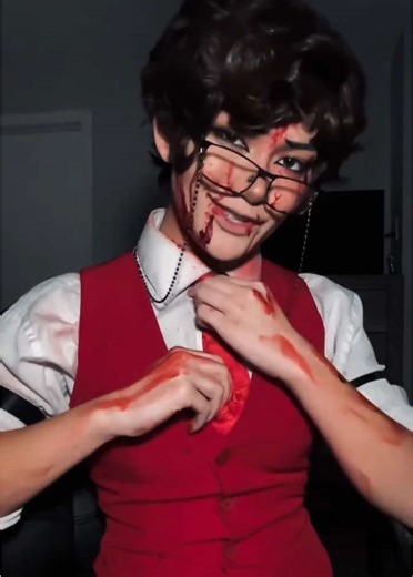 Alastor Cosplay During Breakfast