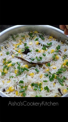 Corn Pulao Recipe #ytshorts #shortvideo #lunchbox #recipe #pulaorecipe