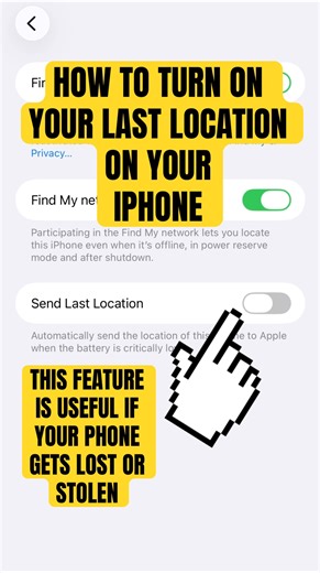 How to turn on an your last location on your iPhone #lastlocationiphone