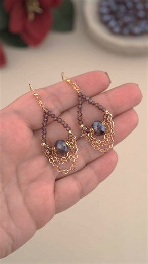 Handmade Wire Chain Earrings | DIY | Beads Chains & Wire Jewelry Making Inspo: Fancy & Easy Earrings Design Idea for a Night Out. How to Make Jewellery with Craft Wire, Chains and Beads at Home. Homemade Chandelier Hanging Beaded Earrings for Fancy Girls. #wirejewelry #beadedearrings #fyp #makingjewelry #handmadejewellery #crystaljewelry #trendingjewellery #chandelier #wireearrings #wirewrappedjewelry #handmadecraft #earringtutorial #fashionjewelry #jewelrytutorial #jewelrytiktok #bijoux #bijout