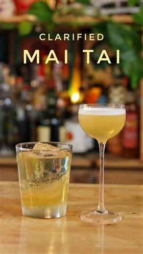 Justin Sajda | Thirstywhale on Instagram: "CLARIFIED MAI TAI 2 cups Aged Jamaican Rum 1 cup Lime juice 1/2 cup Orgeat 1/2 cup Orange Curaçao Salt and aromatic bitters optional I thought this Mai tai turned out awesome. The key to this one is using higher proof rums that have funk to them, Jamaican rum. You could even used aged cachaca or some Mexican rum. Whatever you like. Feel free to shake your clarified cocktails also for a different experience. Thanks for your support!"