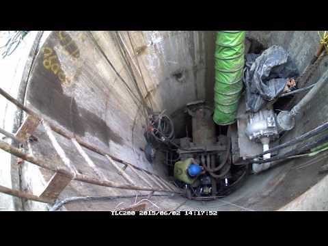 污水下水道-∮400mm推進 鏡面框安裝及機頭入坑