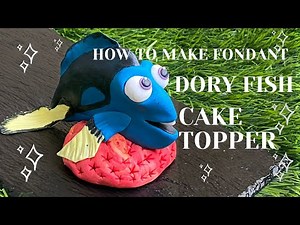 How To Make Dory Fish Cake Topper With Fondant / Fun With Fondant ! #cakedecorating #caketutorials