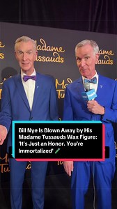 Bill Nye Amazed by His Madame Tussauds Wax Figure