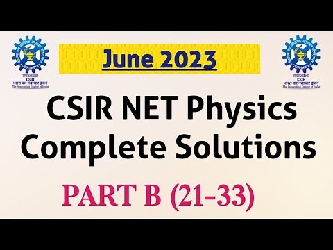 CSIR NET Physics Complete Solutions (June 2023) Part 1| ✓