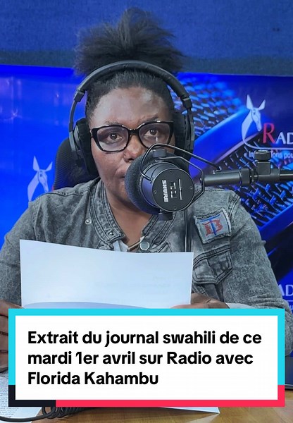 Journal Kiswahili du 1er avril sur Radio Okapi