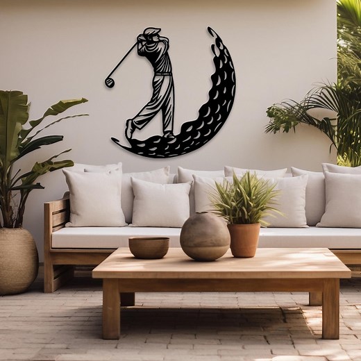 Golf Metal Wall Art, Golfer Silhouette Decor, Sports Lover Gift - Etsy