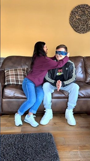 Unexpected Blindfold Kiss