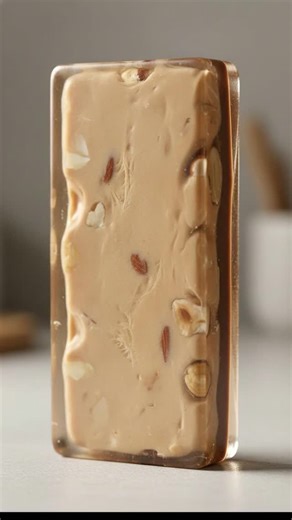 Glass Fruits ASMR on Instagram: "Glass Nougat Slice — ASMR Crisp taps. Clean slice. Pure nougat satisfaction. No flicker, just ASMR ✨🍬 #asmr #satisfying #glasscut #nougat"