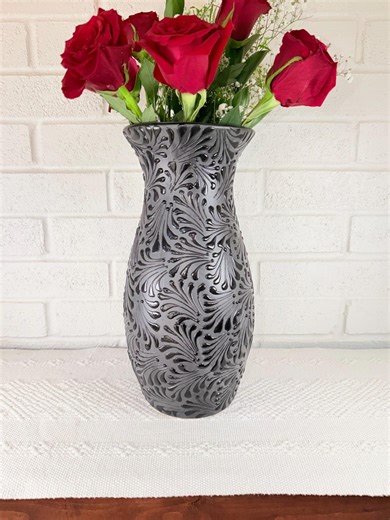 Handmade Talavera Flower Vase: Mexican Folk Art Pottery - Etsy