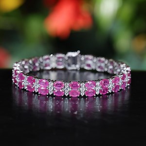 Heated Ruby Tennis Bracelet, 18K Yellow Gold Plated, Sterling Silver, Women Ruby Bracelet, Gift for Her - Etsy