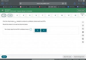 Find the critical value z_{\alpha/2} needed to construct a conf... | Filo