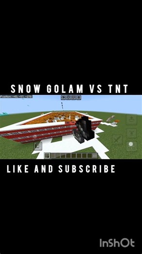 TNT VS SNOWGOLAM LIKE AND SUBSCRIBE PLEASE #gaming #minecraft #minecraft