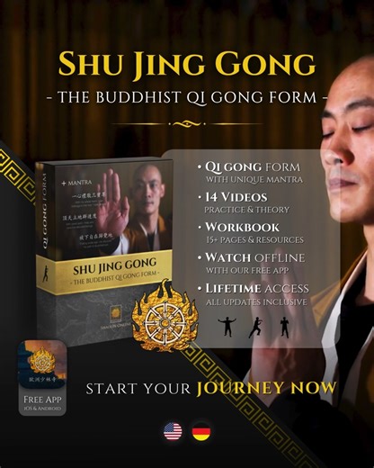 💮 Shu Jing Gong 💮 Learn the Buddhist Qi Gong Form to rejuvenate and strengthen your body, mind and spirit. Enroll now and start your journey: https://shaolin.online/shu-jing-gong #shujinggong #buddhistqigong #qigong #shaolin #shaolinonline #shaolintempleeurope #academy #shihengyi #martialarts #selfmastery #qigong #yinyang #monk #temple #fitness #health #awareness #body #mind #spirit #movementmeditation #deeprelaxation #qi #lifeforce #traditionalchinesemedicine #qigongforhealth #holisticwellnes