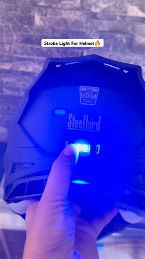 Strobe Lights For Your Helmet Under 149/-🔥 Steelbird SXE Matte Black Helmet #steelbird #strobelight