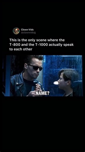 @clownvids | In this iconic scene from Terminator 2: Judgment Day, the T-800 uses a clever tactical maneuver to confirm his suspicions about John... | Instagram