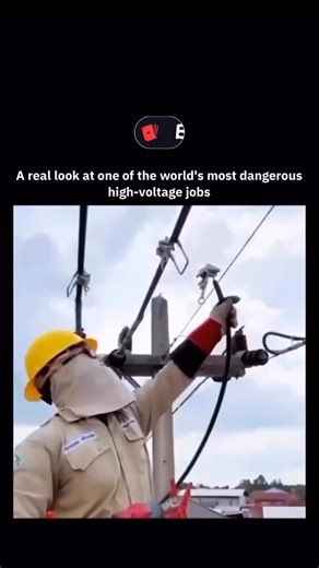 Explaining Mind on Instagram: "World’s Most Dangerous Job. Most people will never face dangers at this level in their lifetime, but for high-voltage lineworkers, this risk is part of everyday life. They are the people who work on the power lines that supply electricity to entire cities, factories, and hospitals. Their job is extremely dangerous because high-voltage electricity doesn’t only cause harm through direct contact with a wire- sometimes, electric current can jump through the air. That’s