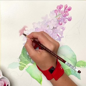4.2K views · 397 reactions | Wet on wet  So unpredictable yet so satisfying  #Watercolor Lilac in progress on @archespapers cold pressed block - I just wrapped up the first part and editing the video for my PATREON subscribers this week  Full Tutorial will be ready for YouTube next week!  | Anna Bucciarelli Studio | Facebook