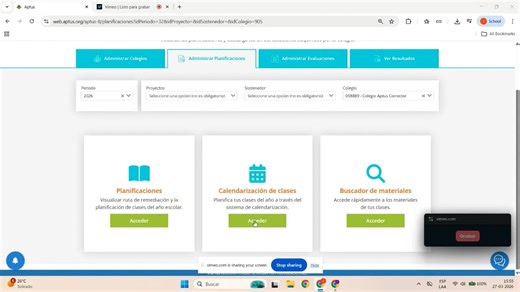 Tutorial: Actualizar calendario Aptus.