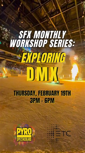 Ready to level up your SFX game? 💥 Join us for our next FREE SFX Monthly Workshop Series as we dive into DMX — no experience needed and all skill levels welcome! ✔️Fundamentals of DMX512 ✔️Design & Setup: Best practices for cabling and termination ✔️ Wireless vs Wired: Pros and Cons of Each ✔️ Advanced Troubleshooting: Practical techniques for identifying and resolving conductivity issues and hardware failures 📅 Thursday, February 19th | 3–6 PM 📍 Pyro Spectaculars – Rialto, CA 💸 Free learnin