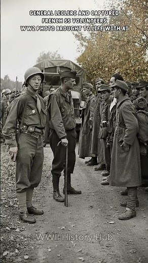 WWII Photo: Captured French SS Troops Face General Leclerc – Bad Reichenhall, 1945
