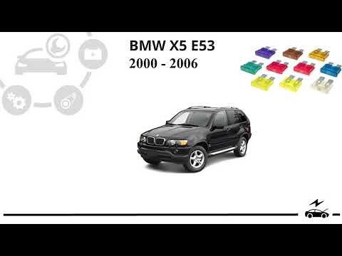 Fuse box diagram BMW X5 E53 and relay with assignment and location