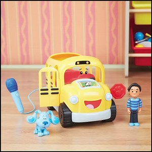 BEEP-BEEP! Drive into the new school year on the Blue’s Clues and You! Sing-Along School Bus! Little ones can bring Josh and Blue along for the ride as they sing along to three different tunes using the real microphone! | Just Play